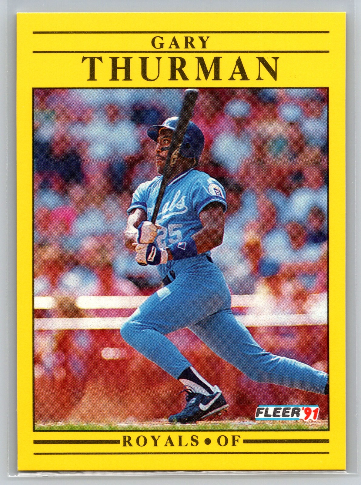 1991 Fleer #573 Gary Thurman Kansas City Royals Outfielder OF Baseball Card