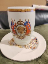 King George v Queen Mary Silver Jubilee mug and plate