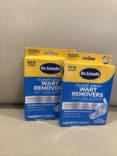 2 Pk Dr Scholl's Maxi Strength Clear Away Wart Remover 12 Medicated Disc 9 Cushi