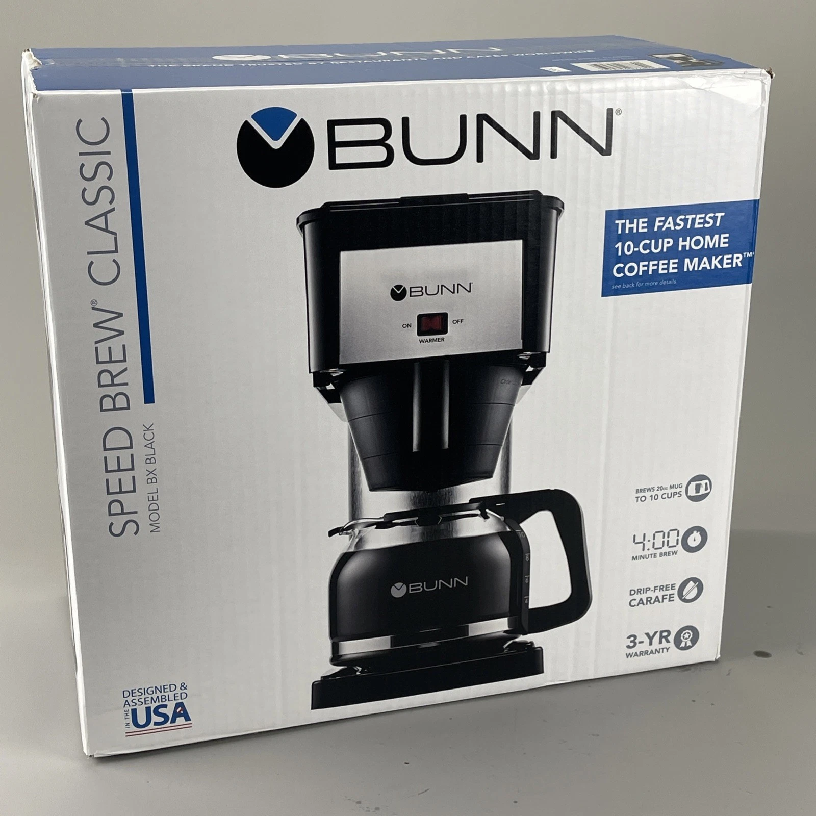 BUNN BX Speed Brew Classic 10-Cup Coffee Brewer, Black
