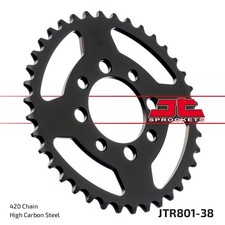 JT Rear Sprocket 38 T 420 P JTR801.38 Black For Suzuki LT-A 50 2004