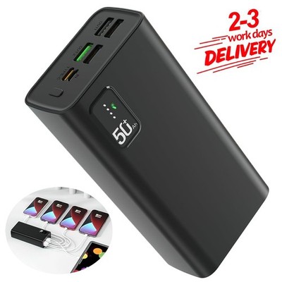 Power Bank 30,000 mAh, 22.5W External Cell Phone Battery Fast Charging USB-C
