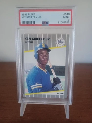 1989 Fleer Ken Griffey Jr. Rookie Card #548 Graded PSA 9 Mint