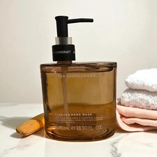 Asquith & Somerset Amber Sandalwood Scented Hand Wash 16.9 oz | Decorative Glass