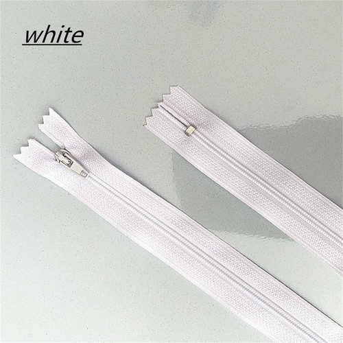 UP 60pcs Wihte Closed End Nylon Zippers Tailor Sewer DIY Craft Sewing Tools 20cm - Picture 6 of 12
