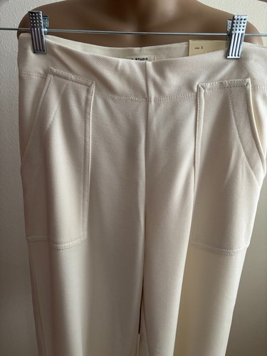 Max Studio Pant Suit, Wide Leg Trousers, Short Sleeve Blouse, Cream, Size S, nwt - Picture 3 of 10