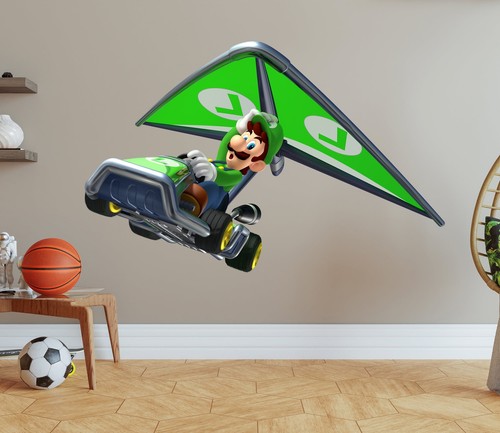 Sticker - SUPER MARIO BROS - Autocollant Mural - Jaune - Enfant - Intérieur - Maison