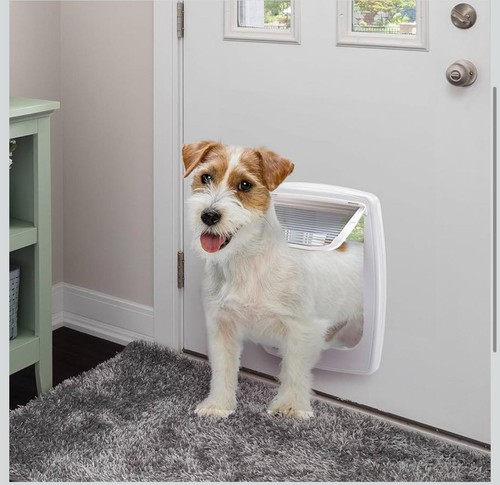 Ferplast Hundeklappe Swing 11 Weiß – Zugluftstopp, 4-Wege-Tür - Imagen 6 de 7