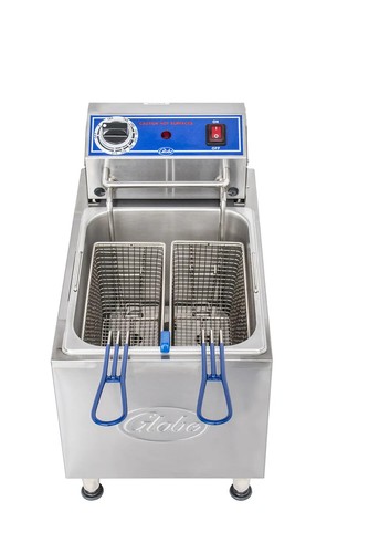 Freidora eléctrica de encimera Globe PF16E 16 lb de acero inoxidable - Imagen 3 de 5