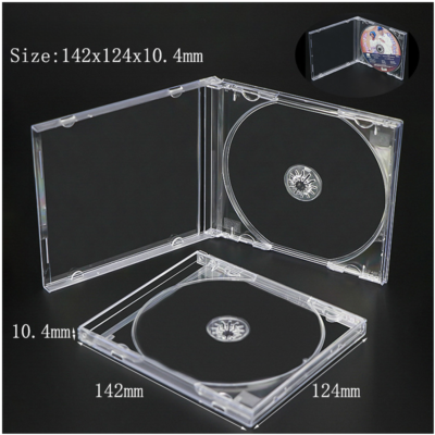 20PC Standard CD Jewel Case Lots Single CD with Tray 10.4mm Clear
