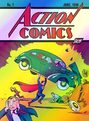  FOIL  ACTION COMICS #1 (GOLDEN AGE SIZE FACSIMILE EDITION)(2025) COMIC BOOK