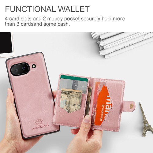 Magnetic Detachable PU Leather Kickstand Wallet Phone Case For Google Pixel 9A - Picture 18 of 42