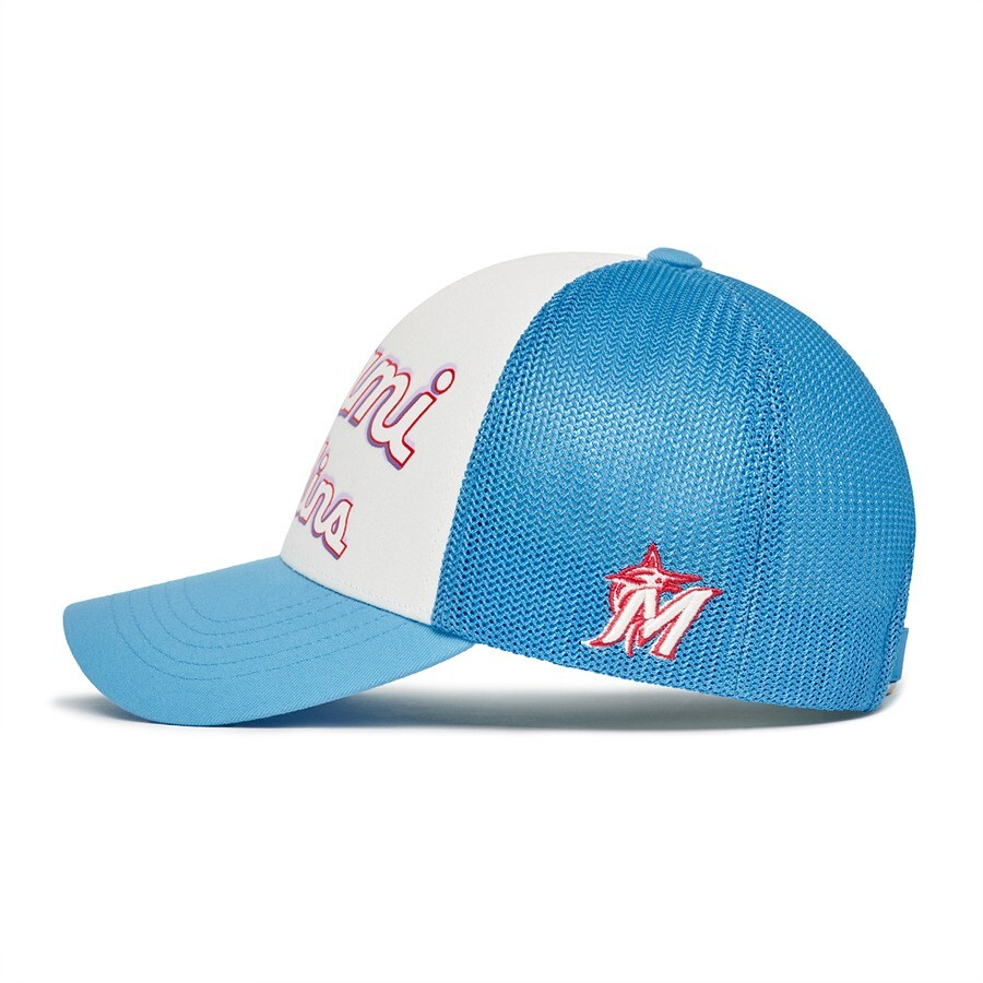 MLB KOREA Sunny Beach Mesh Cap Miami Marins WHITE 3AMCU0133
