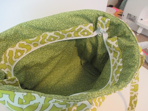 Travel Tote Bag Carry On Handmade Fabric Double Handle Side Zip & Pockets - Picture 8 of 8