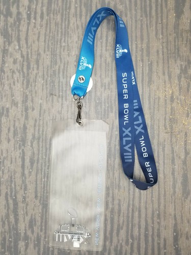 Superbowl XLVIII New York New Jersey 2014 PSG 20" Lanyard w/ Ticket Holder & Pin - Picture 4 of 4