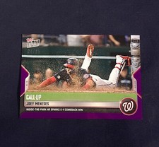 Joey Meneses 2022 Topps Now Purple Parallel 04/25 Rookie Card RC #910  Nationals