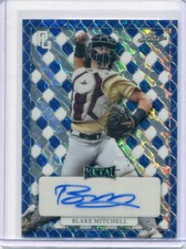 2022 Leaf Perfect Game Blue Marble Proof Autographs Blake Mitchell Auto 1/1