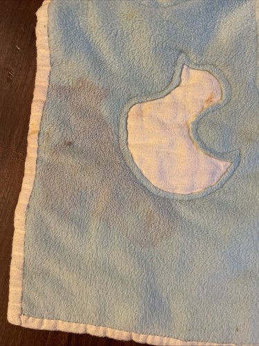 Vintage Textiles Folk Art Handmade Receiving Blanket w Cut Out Ducks As Is - Picture 4 of 11