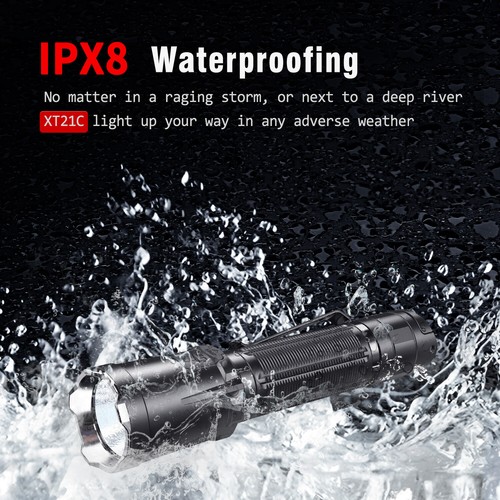 Klarus XT21C LED Type-C Rechargeable Tactical Flashlight Torch - Picture 8 of 12