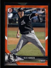 ALEC HANSEN 2018 BOWMAN #BD-146 ROOKIE ORANGE PARALLEL #17/25 (RARE) AY7037