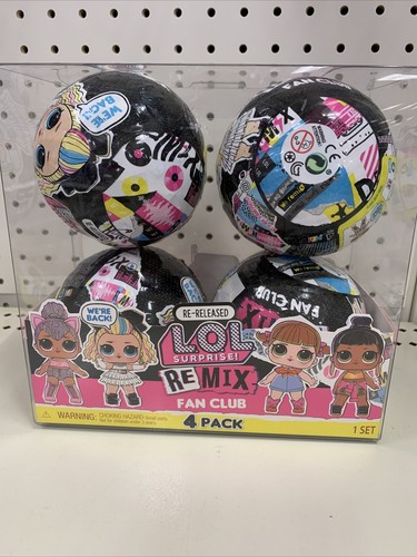 LOL Surprise Remix Fan Club 4 Pack 4 Re-released Dolls w/ 7 Surprises - Picture 2 of 7