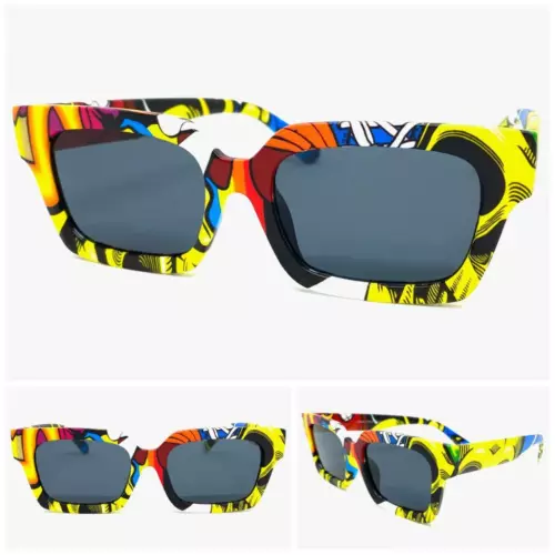 Oversized Classic Modern Contemporary Retro SUN GLASSES Large Graffiti Frame C1