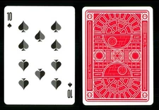 Playing card Star Wars Dark Side Red - 10 of Spades ZT 24