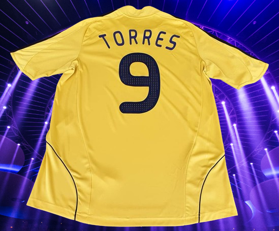 SPAIN 2008 EURO PRE-CHAMPION LEGENDARY TORRES 9 HOME ADIDAS JERSEY