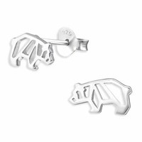 BäRen Ohrringe Ohrstecker 925 Silber - Kinder Damen MäDchen Schmuck