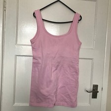 Primark Pink Playsuit Size 12 14 Workout Fitness Unitard Romper All In One