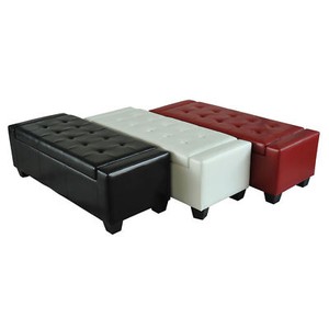 Home Modern Ottoman Storage Bench Seat Footrest Sofa Shoe Faux La Foto Se Está Cargando Home Modern Ottoman Storage Bench Seat Footrest Sofa