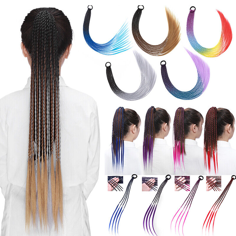 Black Long Pigtail Hair Extensions