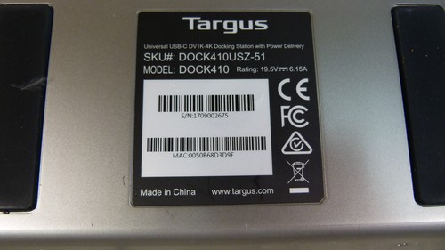 Estación de acoplamiento universal Targus DOCK410 USB-C DV1K-4K (solo muelle) - Imagen 7 de 7