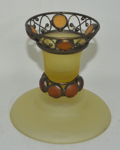 Retro Paris Party Lite Taper Kerzenhalter Milchglas & Schmuck - Bild 2 von 5