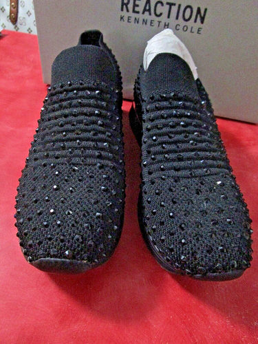 Kenneth Cole Reaction Black Cameron Jewell Jogger Sneaker size 6.5m New in Box - Picture 3 of 7