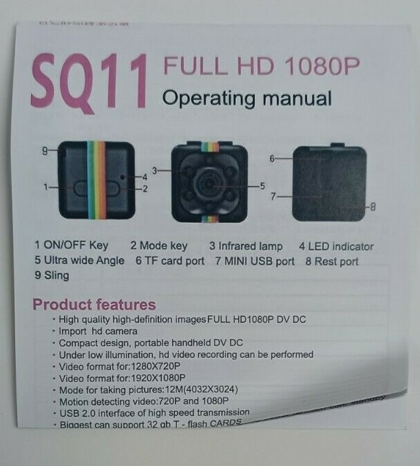 sports HD DV SQ11 mini (spy cam/cop cam) DV camera full HD 1920x1080