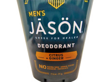 JASON Mens Deodorant, 2.5oz, Citrus  Ginger, Aluminum free, Lot of 4