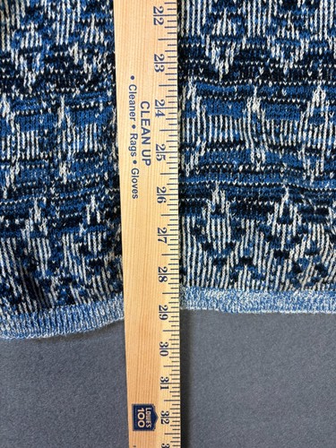 Ruff Hewn Sz M Cotton Cardigan Shawl Sweater Blue Multi Bohemian Boho Geometric - Picture 8 of 9