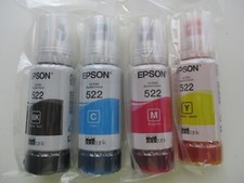 Genuine Epson 522 Ink Bottles 4 Pack for ET-2720 ET-2800 ET-2803 EXP Year 2029