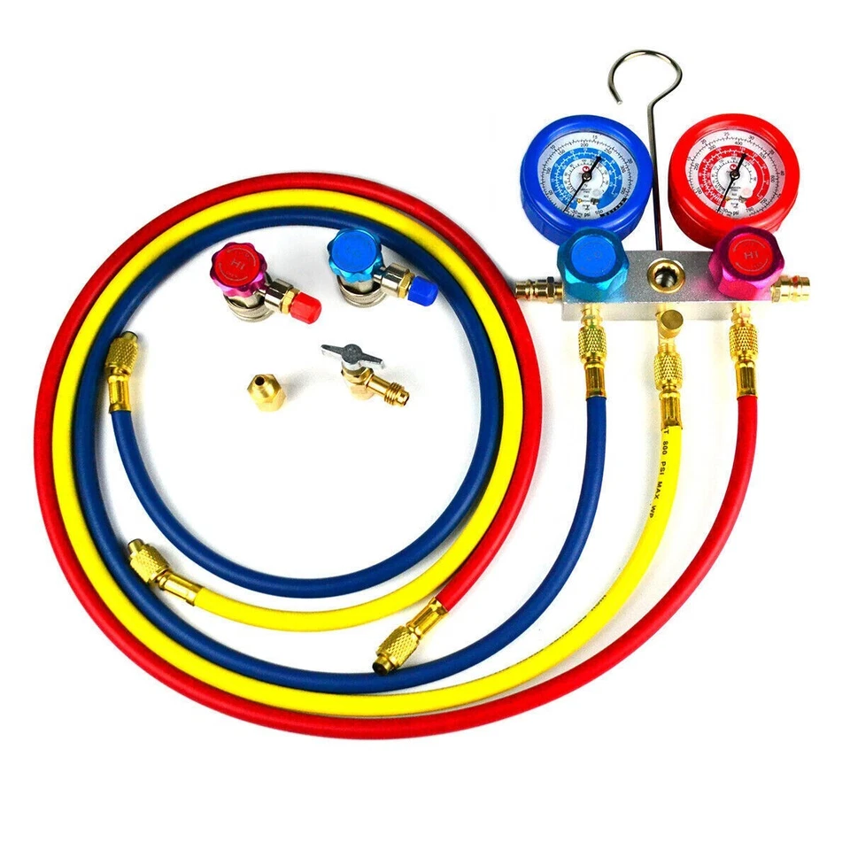 FAVORCOOL AC Manifold Gauge Set refrigerant R410A Charge Full Tool Kit - image 4 of 4