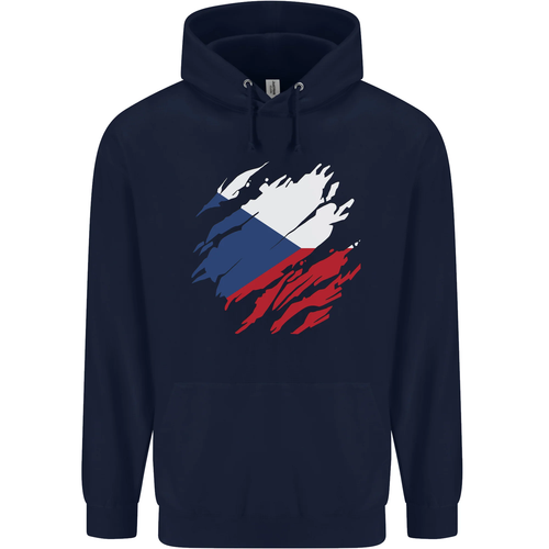 Torn Czechia Flag Czech Republic Day Football Childrens Kids Hoodie - Picture 88 of 88