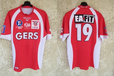 Maillot Rugby Auch N°11 - Burrda Sport - Patch LNR 2005 - Vintage - Taille L