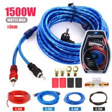 Car Audio Cable Kit 1500W Amp Amplifier Install RCA Subwoofer Sub Wiring 8 Gauge