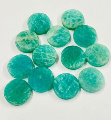 Natural Amazonite Flat Round Cabochon Coin Top Quality loose gemstone 6mm-20mm