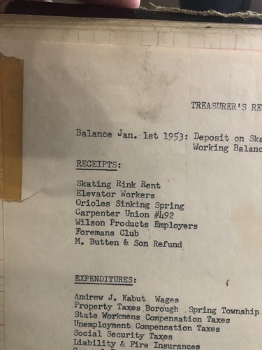 Records Ledger - Willow Glen (Socialist)Park Sinking Spring Reading PA 1933-1957 - Picture 12 of 16