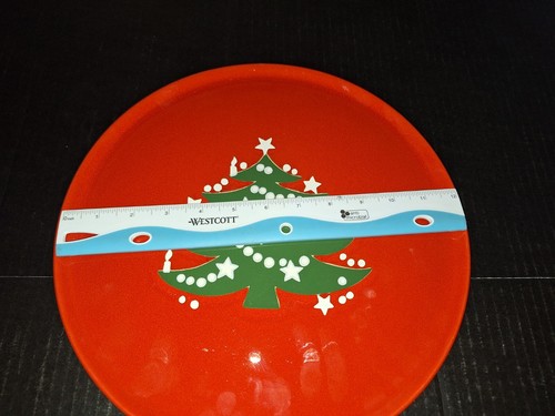 Waechtersbach Cake Plate Red Christmas Tree Serving Platter 12" Round W. Germany - Picture 12 of 12