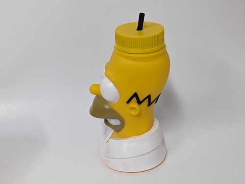 Vintage 2008 Homer Simpson 32 oz Sipper Cup Water Bottle Universal Studios - Picture 4 of 8