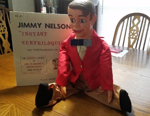 Vintage Jimmy Nelson's Ventriloquist Record and a Ventriloquist Doll