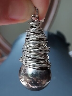 VTG Handmade Sterling Silver 925 Teardrop Pendant Unbranded