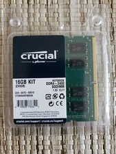 NEW *CRUCIAL* 16GB (2x8gb) DDR4-2400 SODIMM 1.2V CT2K8G4SFS824A RAM Memory